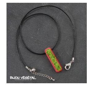 Live-Schmuck - Halskette Jardiniere rosa mit Flechten