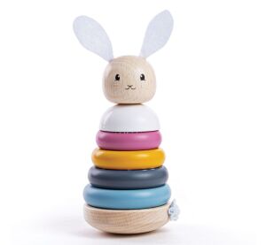 Bigjigs Baby Holzmotorisierter ausfahrbarer Kaninchenturm