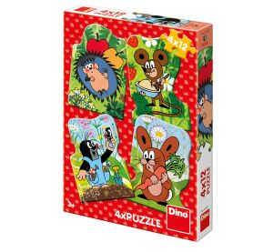 Dino Puzzle Maulwurf 4x12 Teile