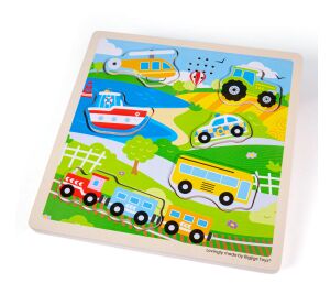 Bigjigs Toys Stichsäge mit Ton Transport