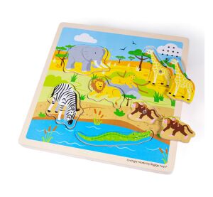 Bigjigs Toys Safari-Puzzle mit Ton