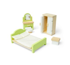 Bigjigs Toys Holzmöbel für ein Puppenhaus-Schlafzimmer