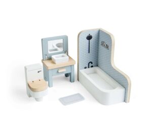 Bigjigs Toys Holzmöbel für ein Puppenhaus-Badezimmer