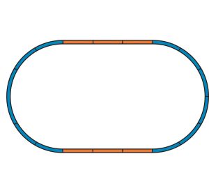 Piko Sockel für Schienensatz A (Basis oval) - 55365