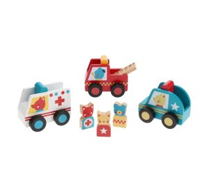 Petit Collage Rettungsautos mit Figuren