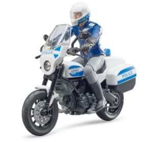 Bruder BWORLD Polizeimotorrad Ducati Scrambler mit Fahrer