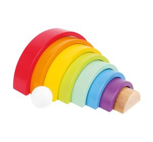 small foot Holzspielzeug Motor Regenbogen