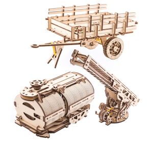 Ugears Mechanisches 3D-Holzpuzzle Ein Satz Zubehör für den LKW UGM-11