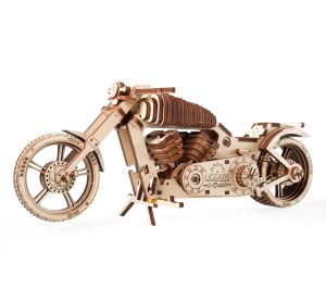 Ugears Mechanisches 3D-Holzpuzzle VM-02 Motorrad (Chopper)