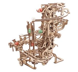 Ugears Mechanisches 3D-Holzpuzzle Kugelbahn mit Kettenantrieb