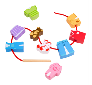 Bigjigs Toys Aufreißen von Perlen Kleidung