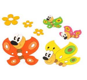 DoDo Holzdekoration Schmetterlinge und Blumen