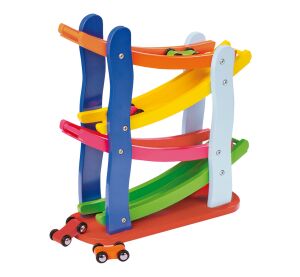 small foot Holz-Rennbahn 4 Autos