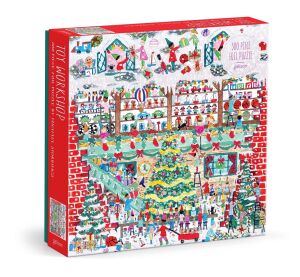 Galison Folienpuzzle Michael Storrings Weihnachtsspielzeugwerkstatt 500 Teile