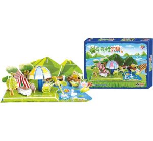 small foot Dreischichtiger Schaumstoff 3D-Puzzle Froschteich