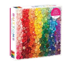 Galison Puzzle Regenbogen-Knöpfe 500 Teile