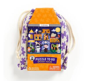Mudpuppy Puzzle Geisterhaus im Stoffbeutel 36 Teile