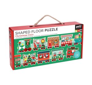 Petit Collage Weihnachtszug-Bodenpuzzle
