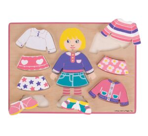 Bigjigs Baby Dressing Puzzle Kleines Mädchen