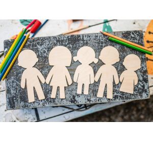 BeWooden Malen und nachzeichen - Familie