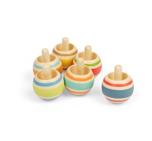 Bigjigs Toys Holzkreisel mit Streifen 1 Stück