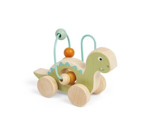 Bigjigs Toys Diplodocus auf Rädern mit Perlenlabyrinth