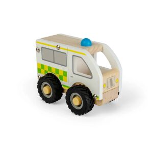 Bigjigs Toys Mini-Krankenwagen aus Holz
