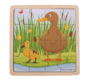 Bigjigs Toys Puzzle Ente und Entenküken