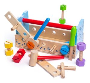 Bigjigs Toys Ponk und Werkzeugkasten 2in1