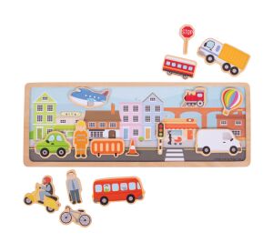 Bigjigs Toys Magnetische Stadt Puzzle
