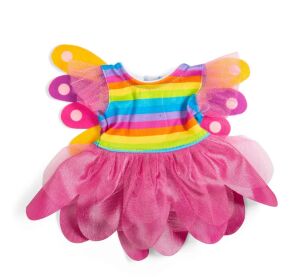 Bigjigs Toys Regenbogen-Feenkleid mit Flügeln für Puppe 34 cm