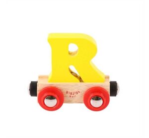 Bigjigs Rail Wagon Holzschienenbahn - Buchstabe R