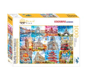 Brain Tree Puzzle Sights in Farben 1000 Teile