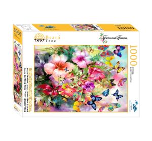 Brain Tree Puzzle Blumen und Schmetterlinge 1000 Teile