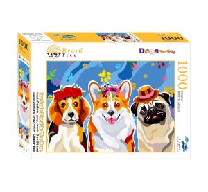Brain Tree Puzzle Hundefamilie 1000 Teile