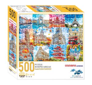 Brain Tree Puzzle Sights in Farben 500 Teile