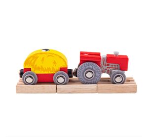 Bigjigs Rail Roter Traktor mit Walze
