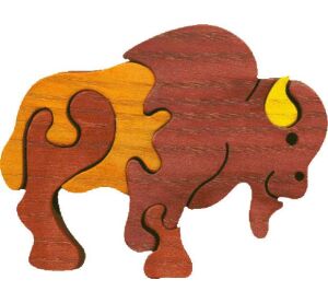 Fauna Massivholzpuzzle kleiner Wisent