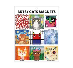 Mudpuppy Kunst Katzen - Magnete 9 Stück