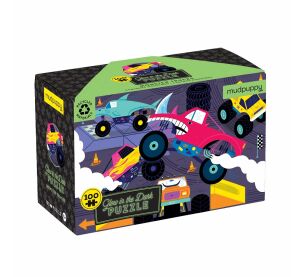 Mudpuppy Puzzle Monster Trucks – leuchtet im Dunkeln, 100 Teile