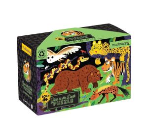 Mudpuppy Puzzle Predators of the Wild – leuchtet im Dunkeln, 100 Teile