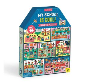 Mudpuppy Meine Schule - Puzzle in Form eines Hauses 100 Teile