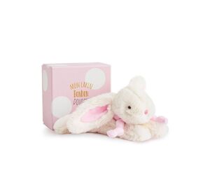 Doudou-Geschenkset - Plüschkaninchen rosa 20 cm
