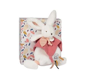 Doudou-Geschenkset - Plüschhase mit Fliegenpilz 25 cm alt rosa
