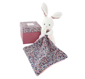 Doudou Geschenkset - Plüschkaninchen und Kuscheldecke