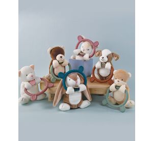 Doudou Plüschtier mit Beißring HOULAHOP 1 Stück