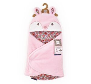 Doudou Plüschrosa Kapuzendecke Boh'aime 70 cm