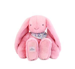 Doudou Plüschhase XXL mit Schal rosa 50 cm