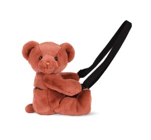 Doudou Plüsch-Umhängetasche Bär Terrakotta 30 cm