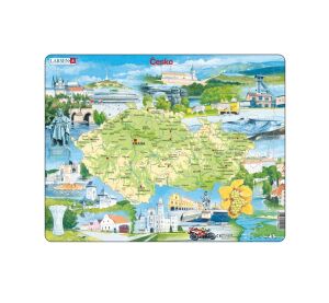 Larsen Lernpuzzle Tschechische Republik Denkmäler78 Teile